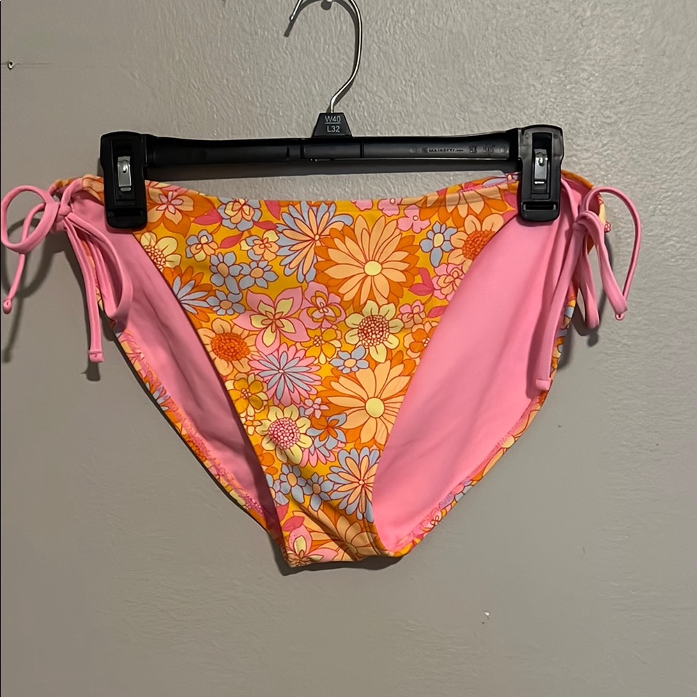 Wild Fable Large Floral Pink and Orange Bikini Bottoms